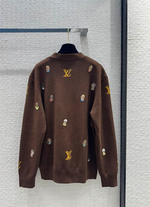 LOUIS VUITTON EMBROIDERED COTTON CARDIGAN - J007