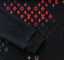 LOUIS VUITTON EMBROIDERED COTTON SWEATSHIRT BLACK - J027