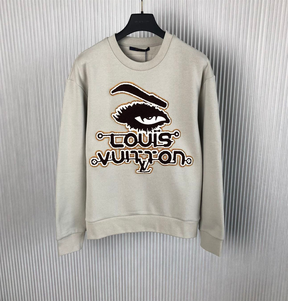 LOUIS VUITTON EMBROIDERED COTTON SWEATSHIRT - J011