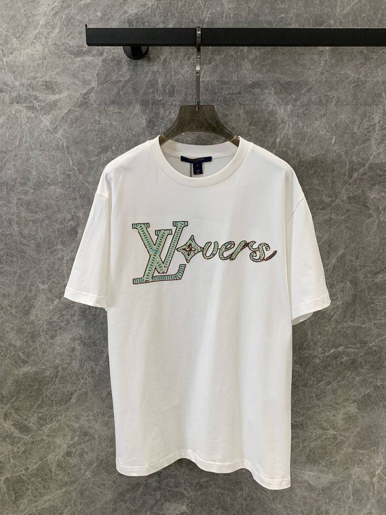 LOUIS VUITTON EMBROIDERED SHORT-SLEEVED T-SHIRT - V004