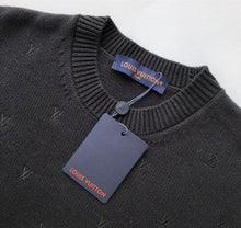 LOUIS VUITTON EMBROIDERED SIGNATURE MERINO CREWNECK - J006