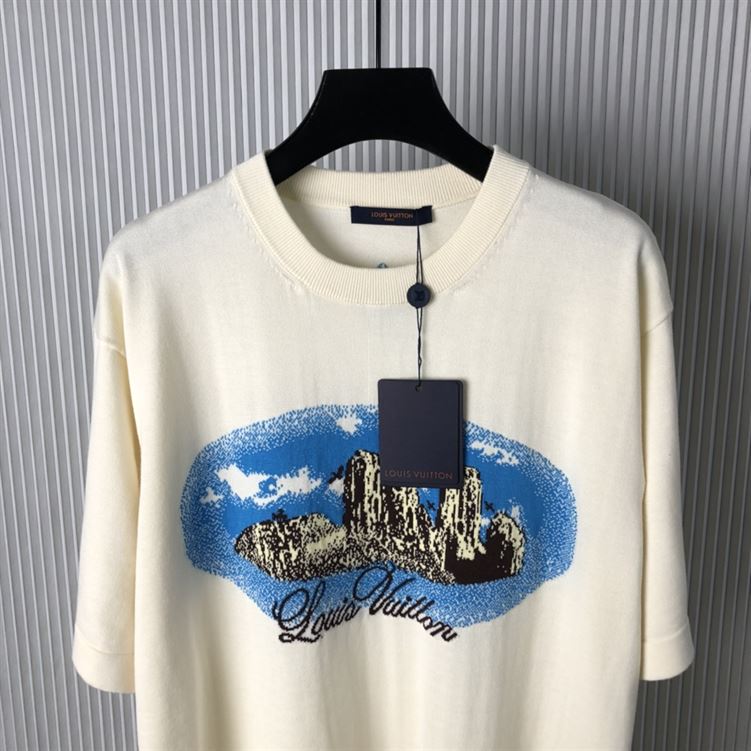 LOUIS VUITTON GRAPHIC SHORT-SLEEVED COTTON CREWNECK - V023