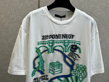 LOUIS VUITTON INTARSIA GRAPHIC COTTON T-SHIRT - V016