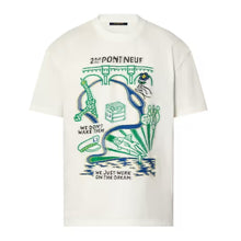 LOUIS VUITTON INTARSIA GRAPHIC COTTON T-SHIRT - V016