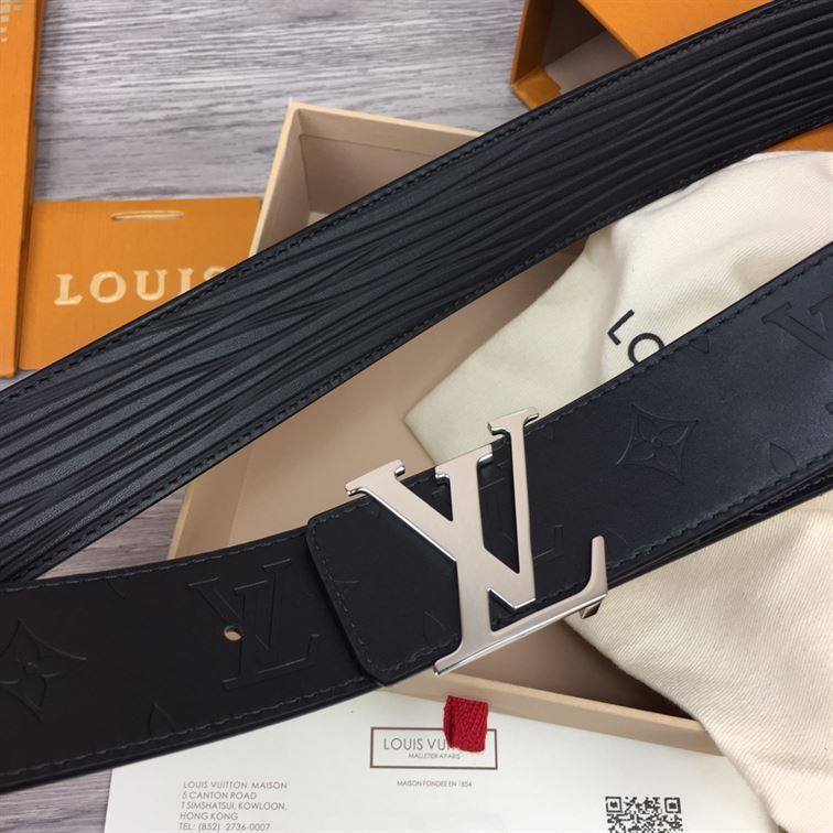 LOUIS VUITTON LV INITIALES 40MM REVERSIBLE BELT EPI BLACK - AC011