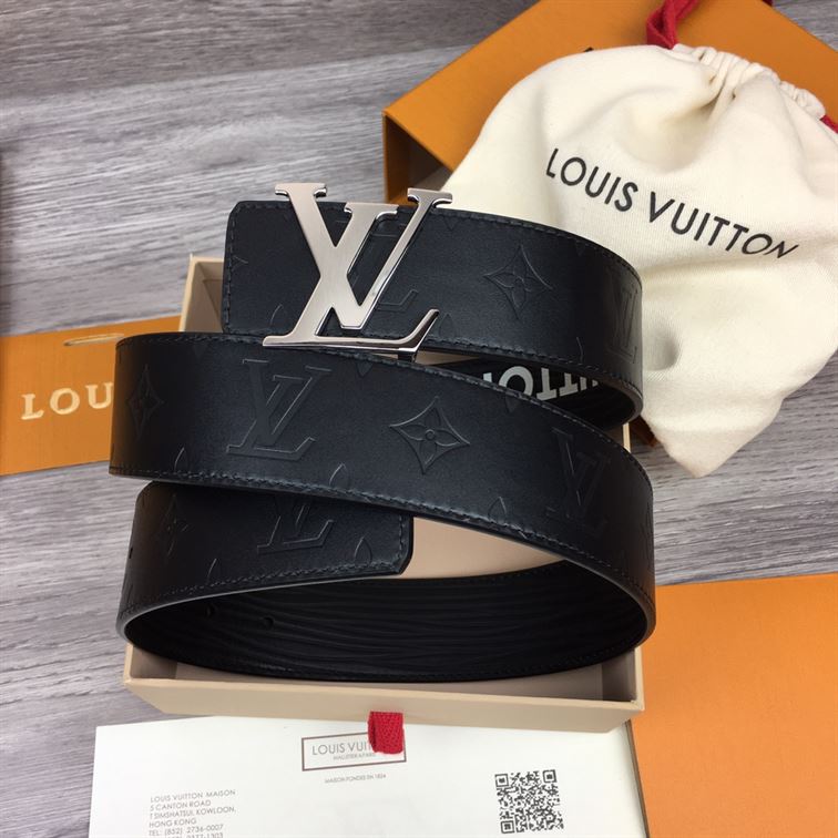 LOUIS VUITTON LV INITIALES 40MM REVERSIBLE BELT EPI BLACK - AC011