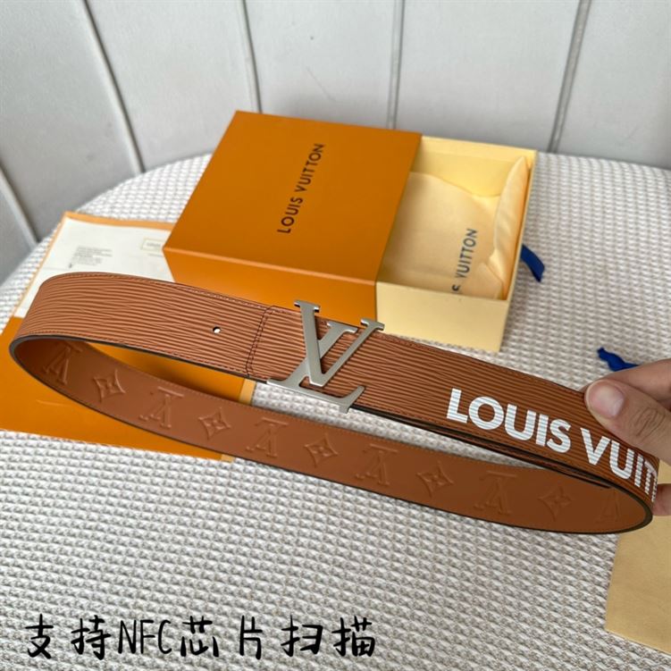 LOUIS VUITTON LV INITIALES 40MM REVERSIBLE BELT EPI BROWN - AC019