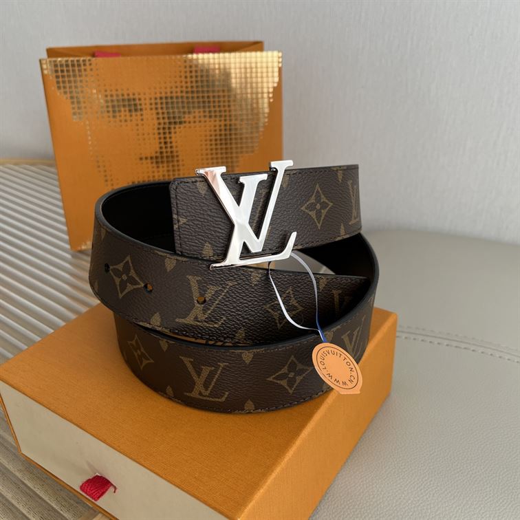 LOUIS VUITTON LV INITIALES 40MM REVERSIBLE BELT MONOGRAM MACASSAR - AC009