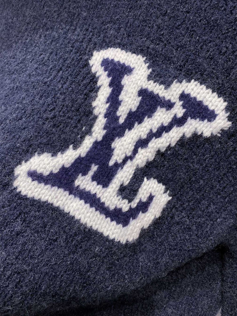 LOUIS VUITTON LV INTARSIA CREWNECK NAVY - J012