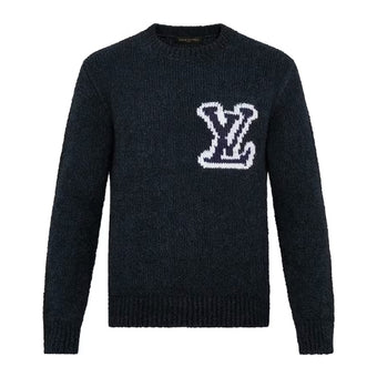 LOUIS VUITTON LV INTARSIA CREWNECK NAVY - J012