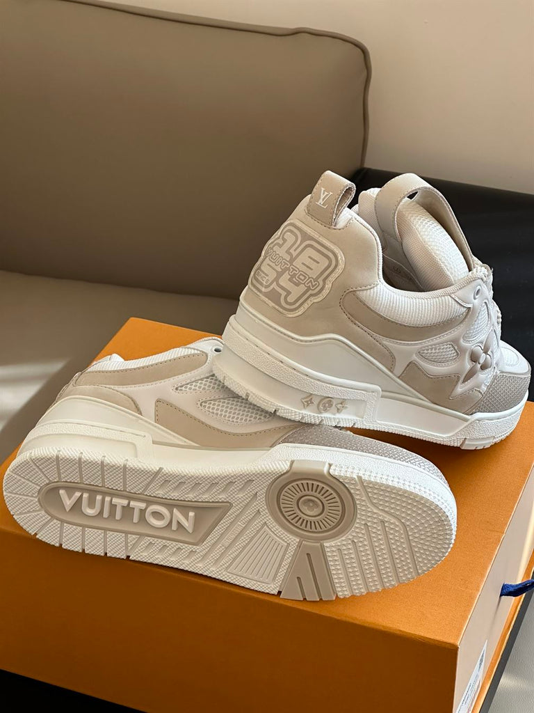 LOUIS VUITTON LV SKATE SNEAKER BEIGE WHITE - L080