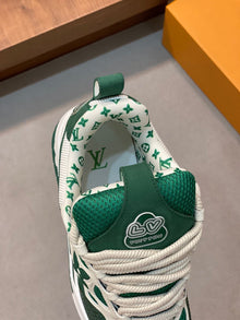 LOUIS VUITTON LV SKATE SNEAKER GREEN WHITE - L073