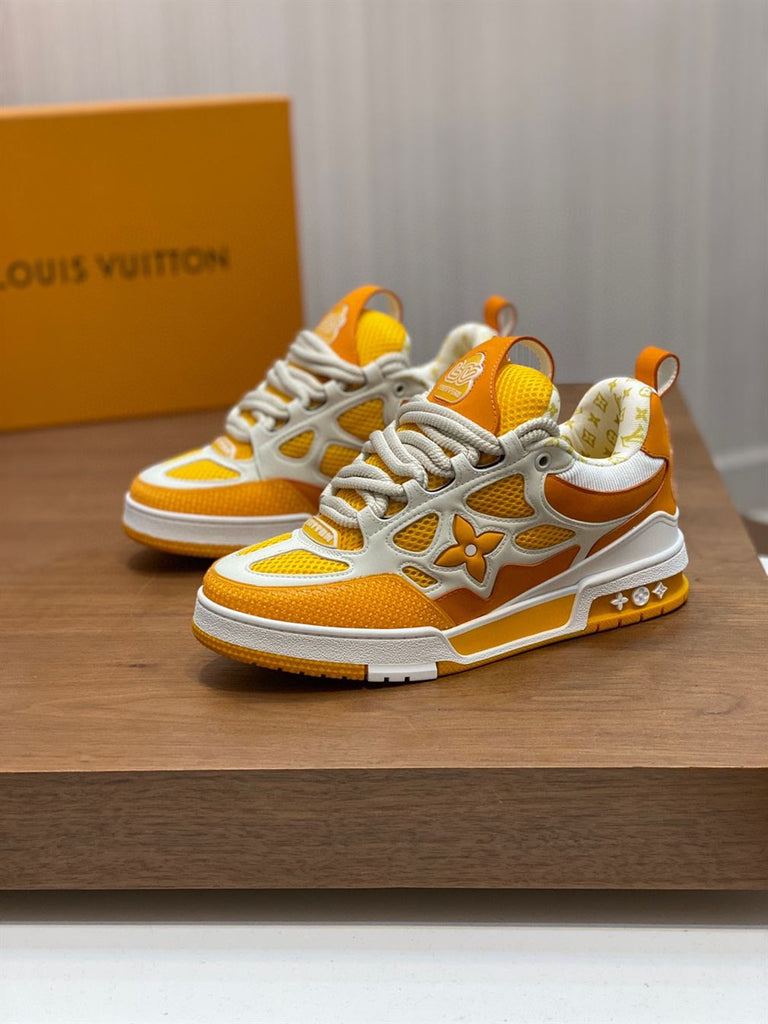 LOUIS VUITTON LV SKATE SNEAKER YELLOW WHITE - L072