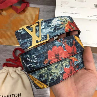 LOUIS VUITTON LV TAG 40MM REVERSIBLE BELT BLUE - AC003