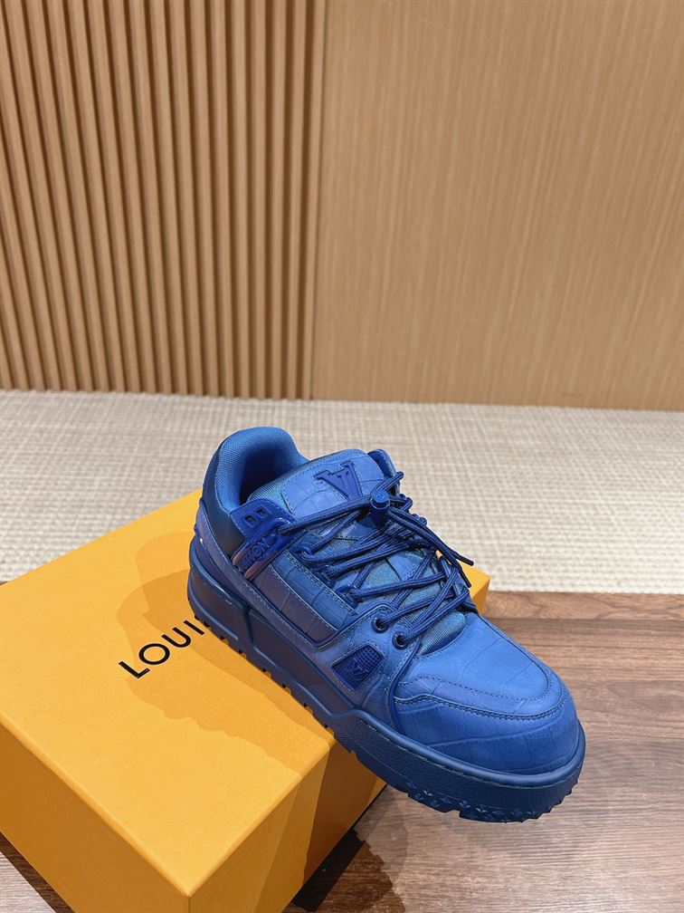 LOUIS VUITTON LV TRAINER MAXI SNEAKER BLUE - L029