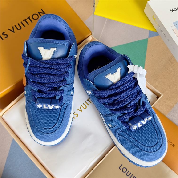 LOUIS VUITTON LV TRAINER MAXI SNEAKER BLUE - L044