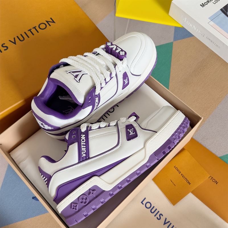 LOUIS VUITTON LV TRAINER MAXI SNEAKER PURPLE - L021