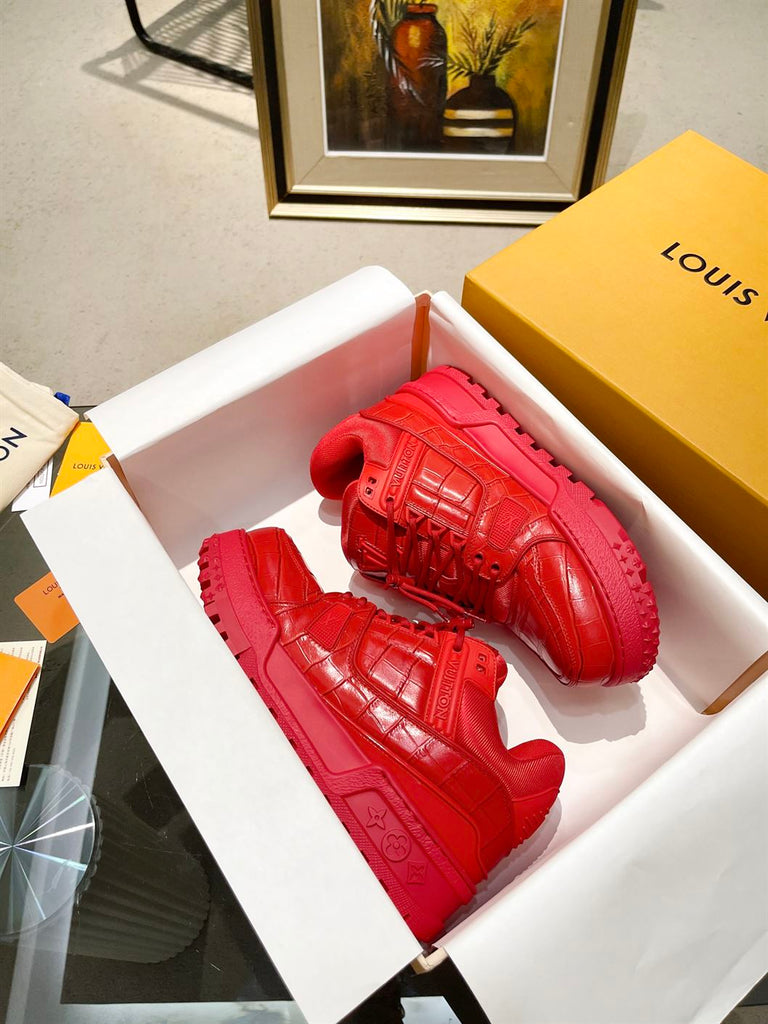 LOUIS VUITTON LV TRAINER MAXI SNEAKER RED - L037