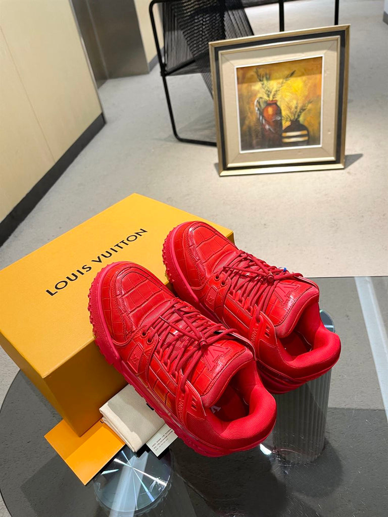 LOUIS VUITTON LV TRAINER MAXI SNEAKER RED - L037