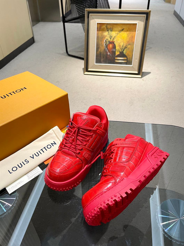 LOUIS VUITTON LV TRAINER MAXI SNEAKER RED - L037