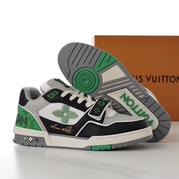 LOUIS VUITTON LV TRAINER SNEAKER GREEN - L058