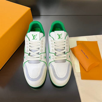 LOUIS VUITTON LV TRAINER SNEAKER GREEN - L062