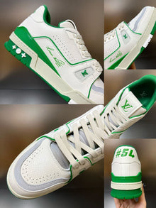 LOUIS VUITTON LV TRAINER SNEAKER GREEN - L062