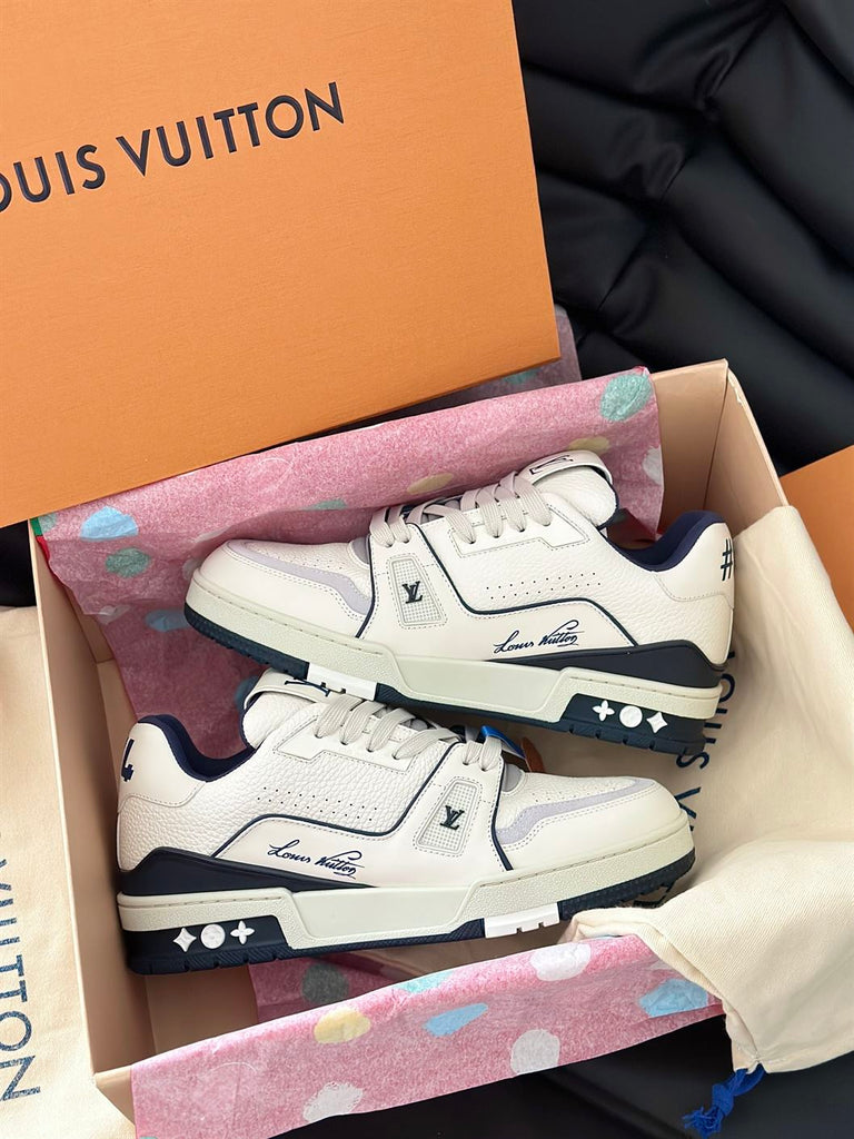 LOUIS VUITTON LV TRAINER SNEAKER MARINE - L063