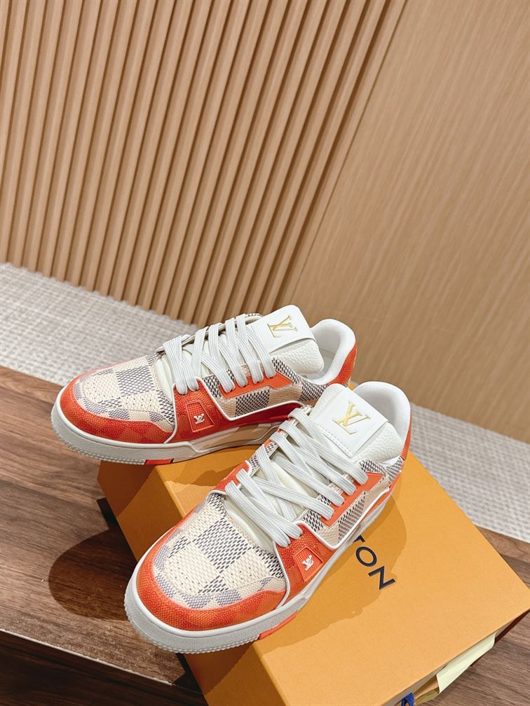 LOUIS VUITTON LV TRAINER SNEAKER ORANGE - L041