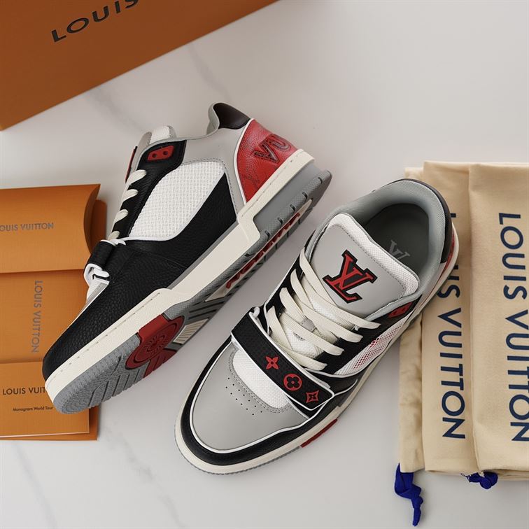 LOUIS VUITTON LV TRAINER SNEAKER RED - L059