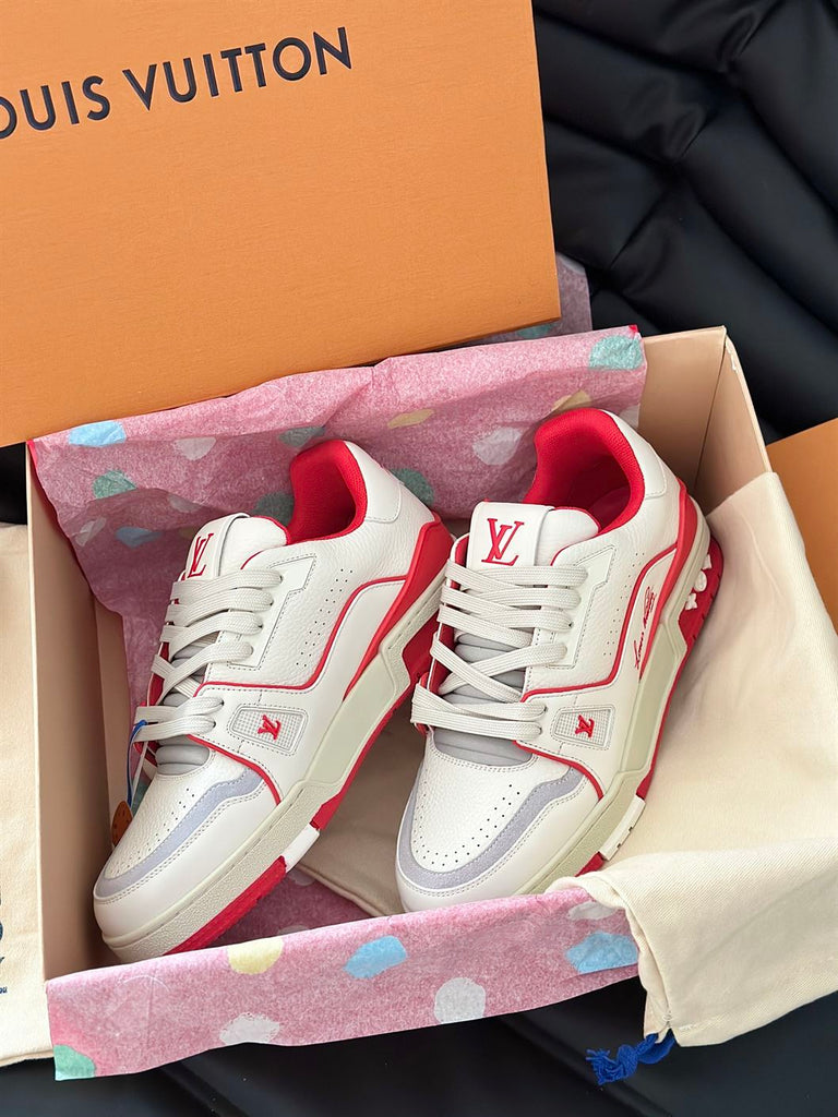 LOUIS VUITTON LV TRAINER SNEAKER RED - L064