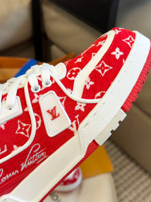 LOUIS VUITTON LV TRAINER SNEAKER RED - L133