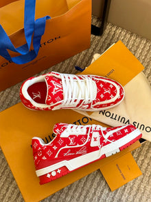 LOUIS VUITTON LV TRAINER SNEAKER RED - L133