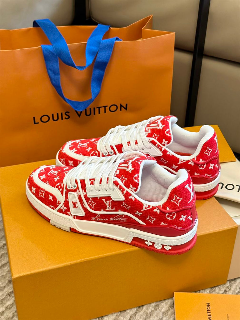 LOUIS VUITTON LV TRAINER SNEAKER RED - L133