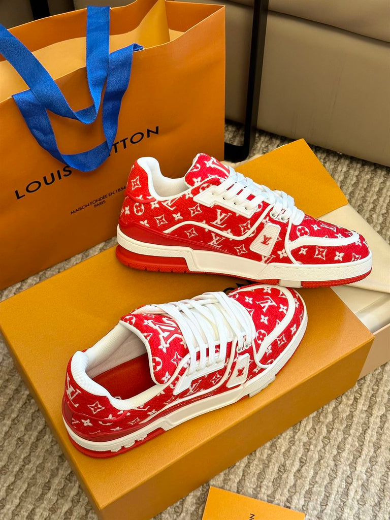 LOUIS VUITTON LV TRAINER SNEAKER RED - L133