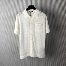 LOUIS VUITTON MONOGRAM POINTELLE COTTON SHORT-SLEEVED SHIRT - V028