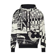 LOUIS VUITTON PARISIAN COLLAGE JACQUARD HOODIE - J035