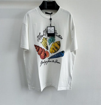 LOUIS VUITTON PRINTED SHORT-SLEEVED COTTON T-SHIRT - V005