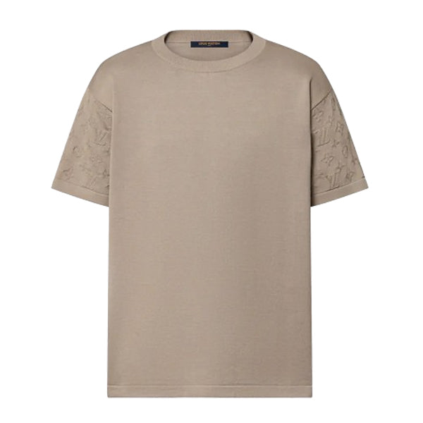 LOUIS VUITTON SHORT-SLEEVED COTTON CREWNECK BEIGE - V018