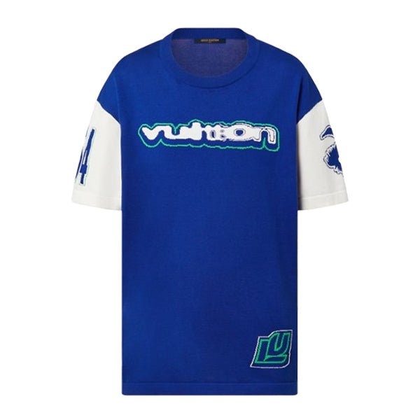 LOUIS VUITTON SHORT-SLEEVED COTTON INTARSIA CREWNECK - V010