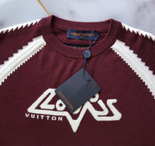 LOUIS VUITTON SHORT-SLEEVED COTTON INTARSIA CREWNECK - V071