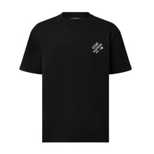 LOUIS VUITTON EMBROIDERED SIGNATURE SHORT-SLEEVED COTTON CREWNECK BLACK - V012