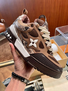 LOUIS VUITTON SKATE SNEAKER BROWN SNAKESKIN - L085