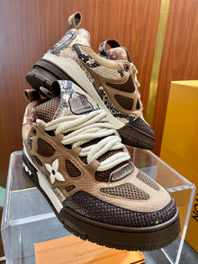 LOUIS VUITTON SKATE SNEAKER BROWN SNAKESKIN - L085