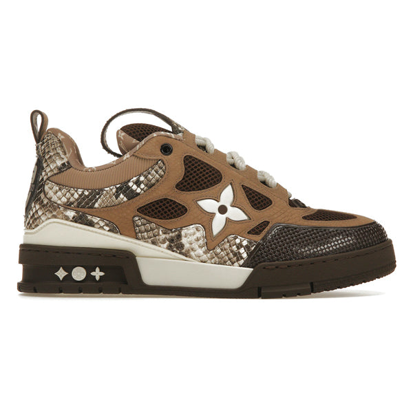 LOUIS VUITTON SKATE SNEAKER BROWN SNAKESKIN - L085