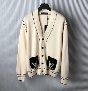 LOUIS VUITTON WOOL MONOGRAM CARDIGAN - J049