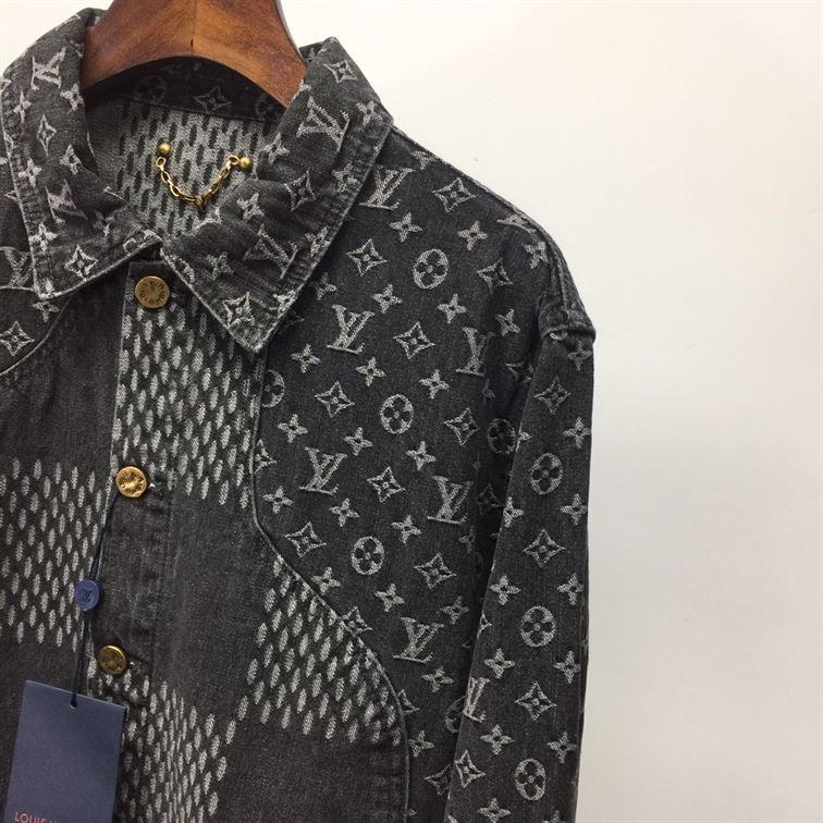 LOUIS VUITTON X NIGO GIANT DAMIER WAVES DENIM JACKET - CC014