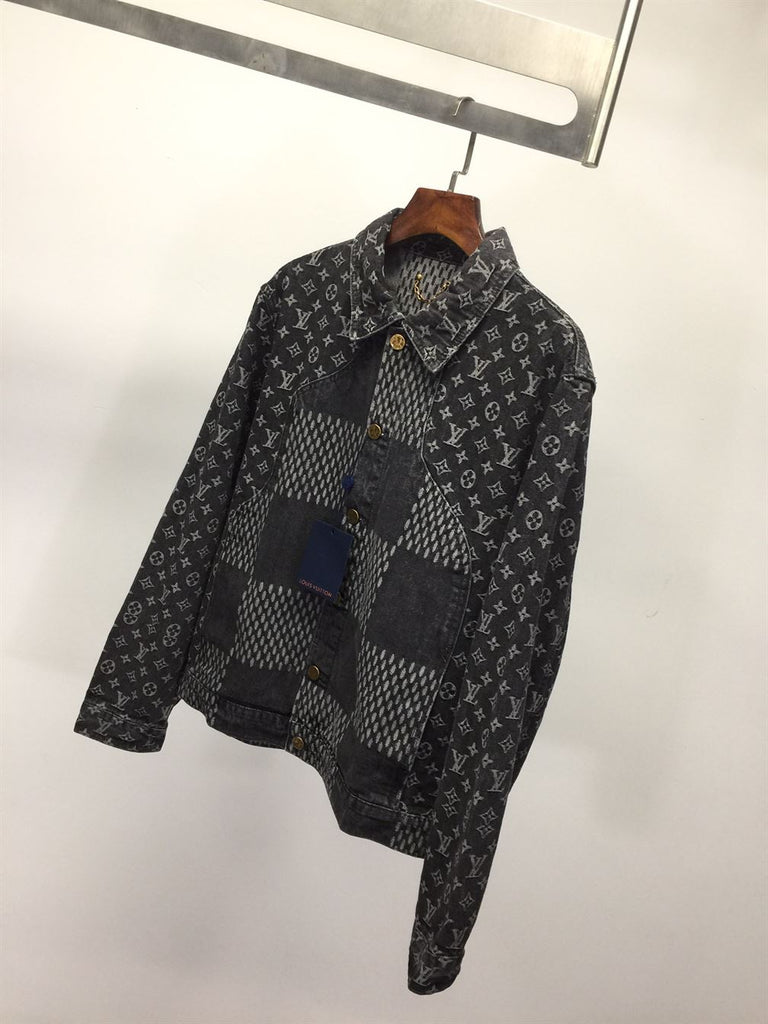 LOUIS VUITTON X NIGO GIANT DAMIER WAVES DENIM JACKET - CC014