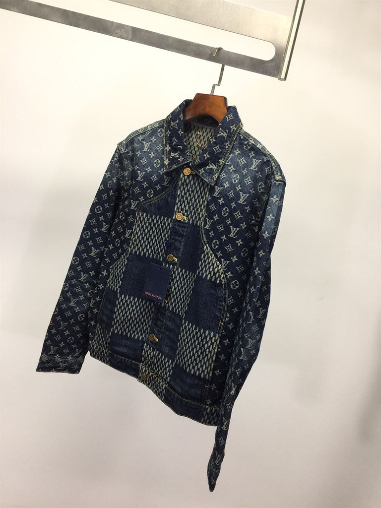 LOUIS VUITTON X NIGO GIANT DAMIER WAVES DENIM JACKET - CC015