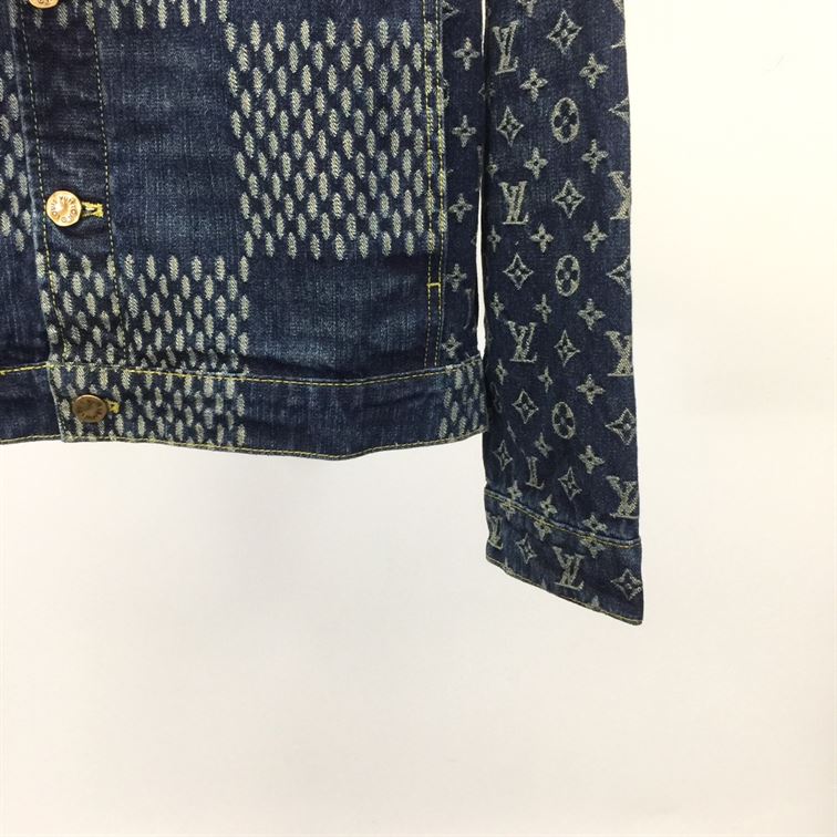 LOUIS VUITTON X NIGO GIANT DAMIER WAVES DENIM JACKET - CC015